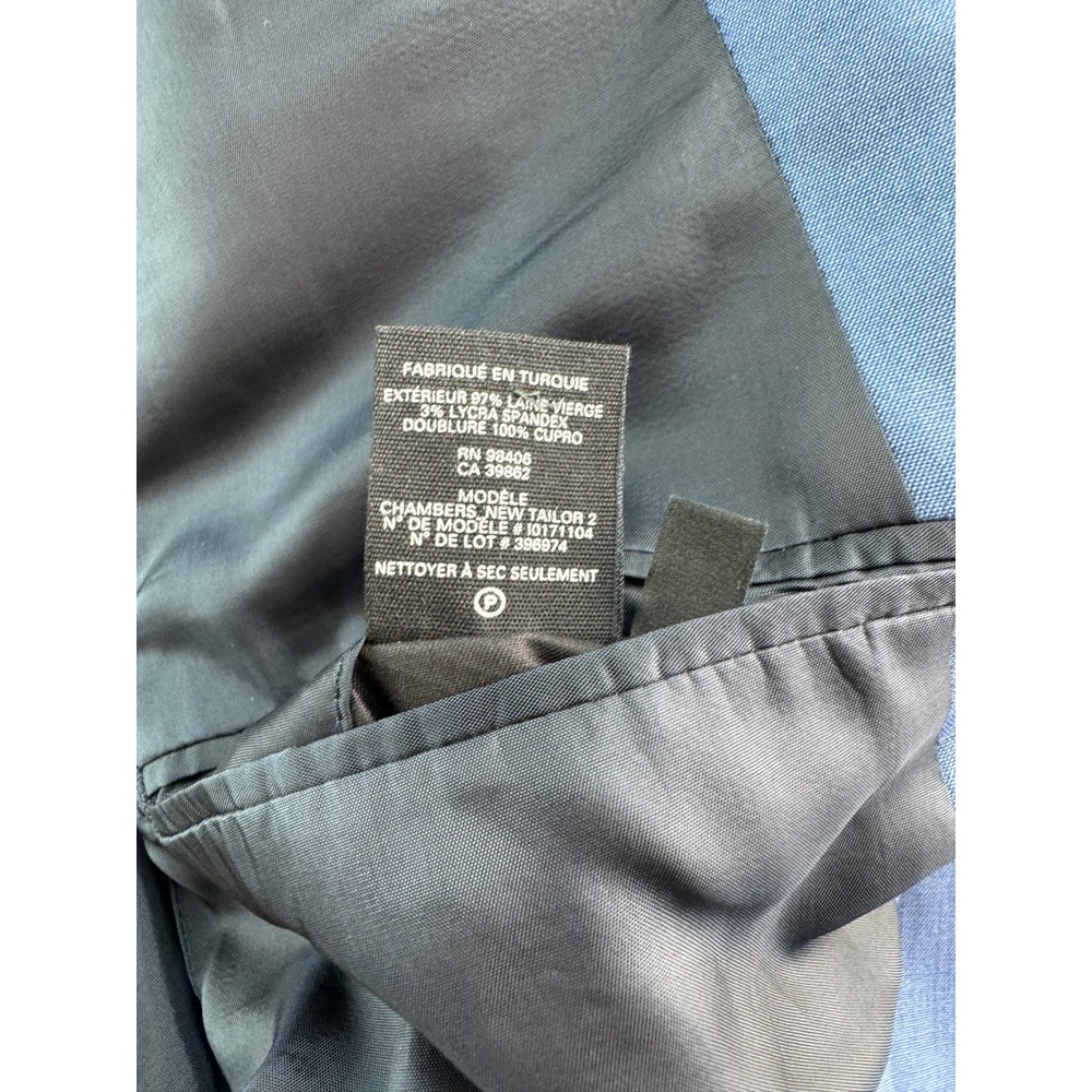 Theory Chambers New‎ Tailor 2 Blue Wool Blend Suit Blazer Jacket Mens Size 38R - Picture 7 of 16